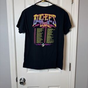 Bucees T Shirt Black Neon 1982 Tour Buc-Eee's Front Back Print Men's Medium